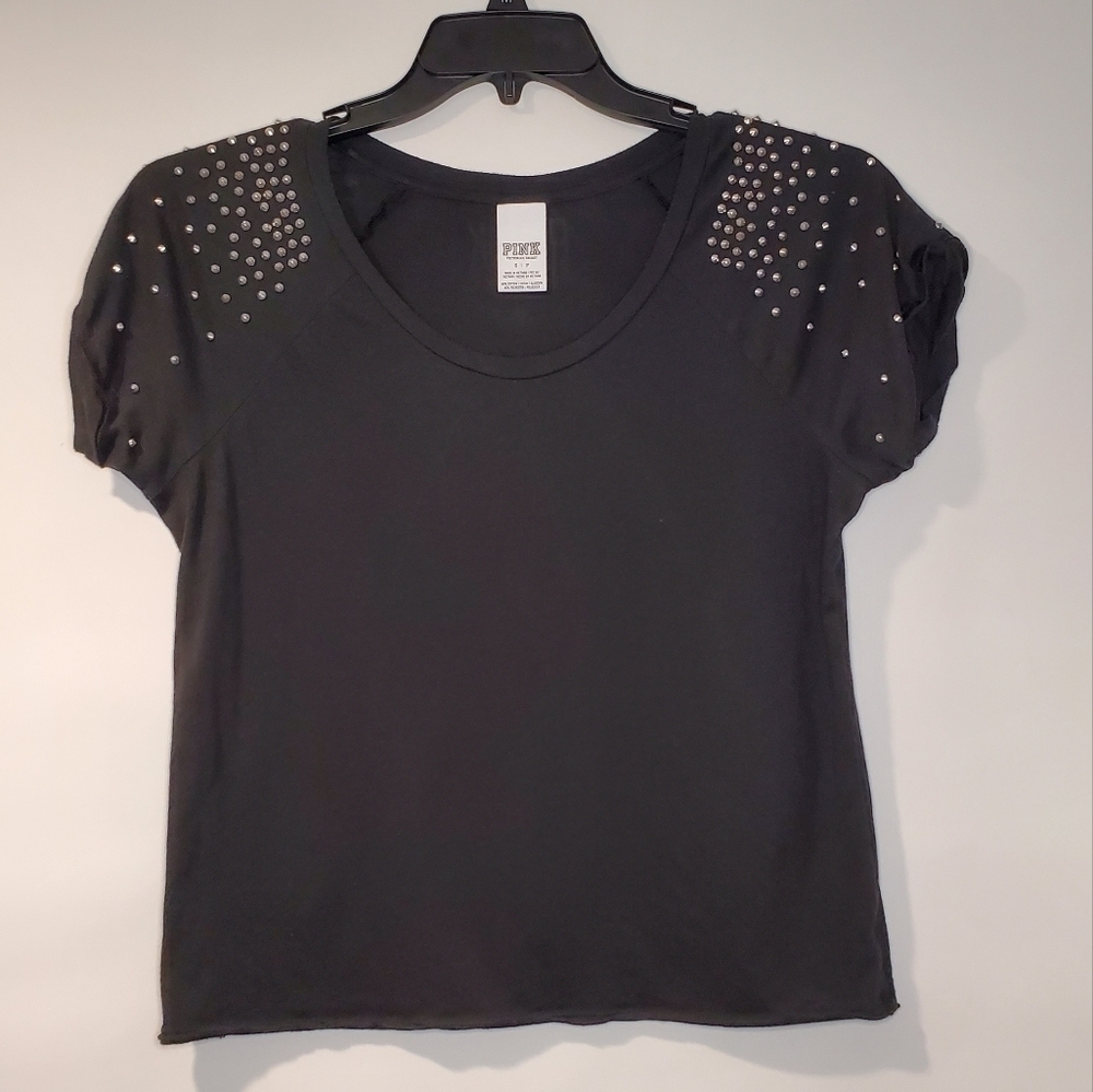 PINK VICTORIA'S SECRET Studded T-Shirt- Women's- Size Small